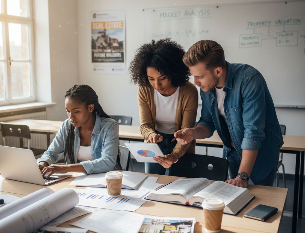 des étudiants en bts immobilier à lille qui travaillent leurs cours