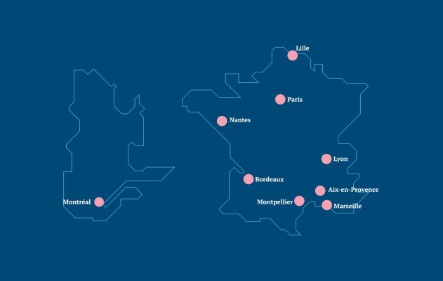 Les campus de l'ESPI en France